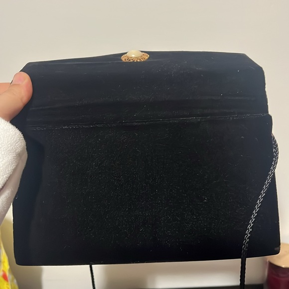 Black Velvet Clutch Purse - Picture 5 of 5